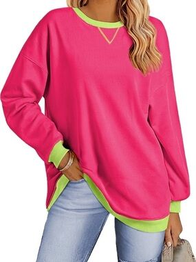 New w/tags FANTASLOOK PINK soft sweatshirt casual leisure, plus, women size 2XL